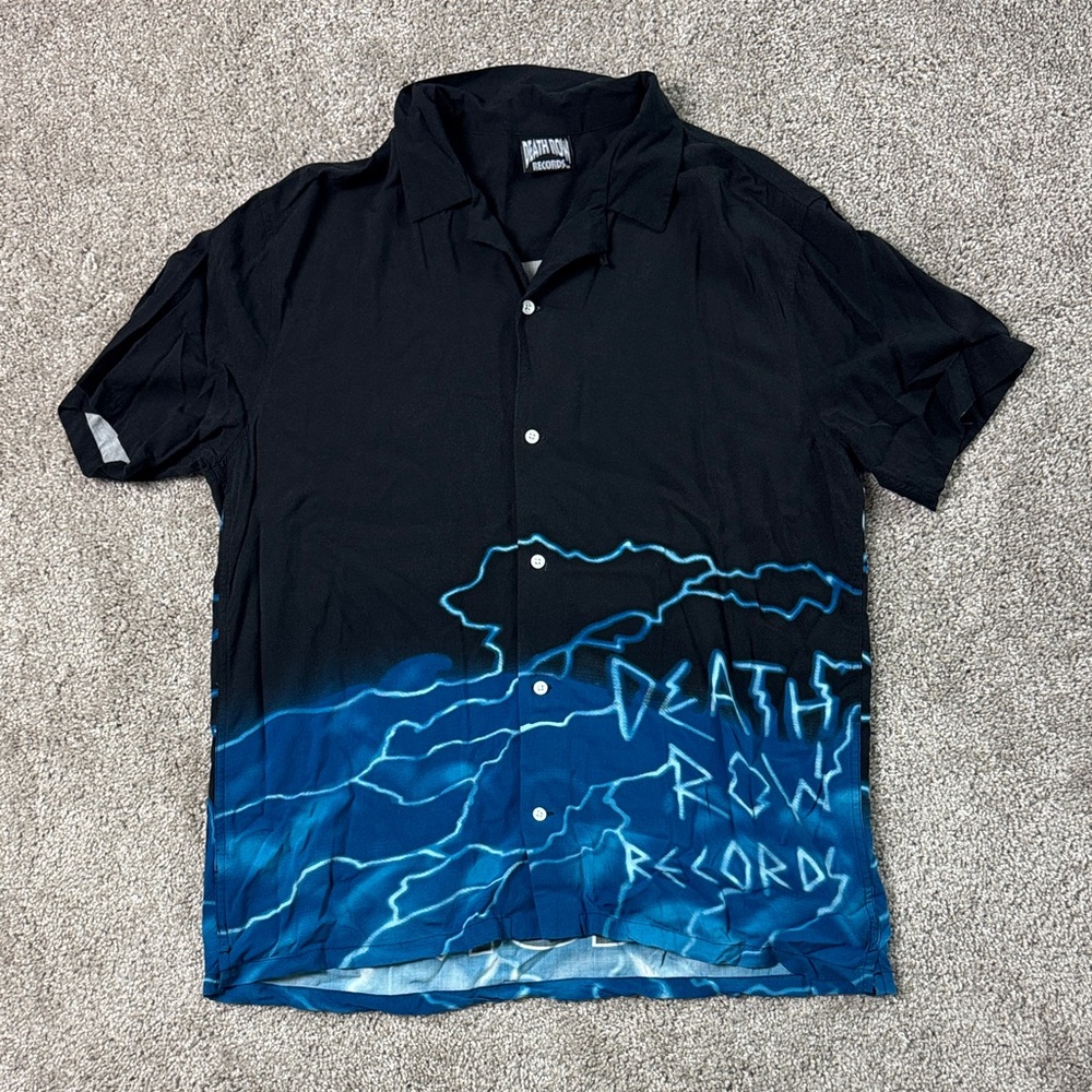 Death Row Records Black and Blue Men's Casual Shirt